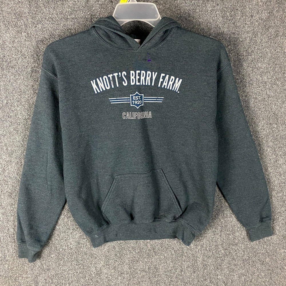Knott's Berry Farm Hoodie Boys Youth XL‎ Pullover Gray Cotton Blend